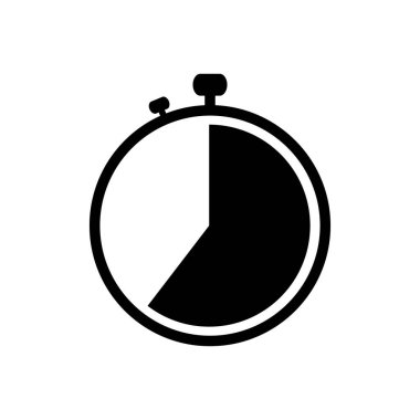 Kstopwatch simgesi beyaz arkaplan vektör illüstrasyon tasarımında izole edildi.