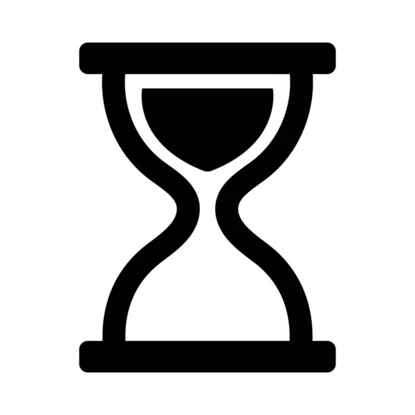 Temporizador Vidro Hora Design Fundo Ícone Plano Relógio — Vetor de Stock