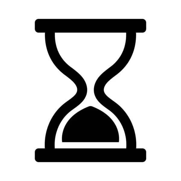 Temporizador Vidro Hora Design Fundo Ícone Plano Relógio —  Vetores de Stock