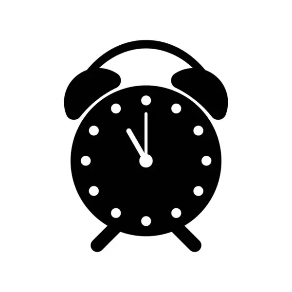 Símbolo Ícone Tempo Relógio Isolado Design Fundo Branco — Vetor de Stock