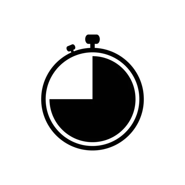 Icona Del Cronometro Isolato Sfondo Bianco Disegno Vettoriale Illustrazione — Vettoriale Stock