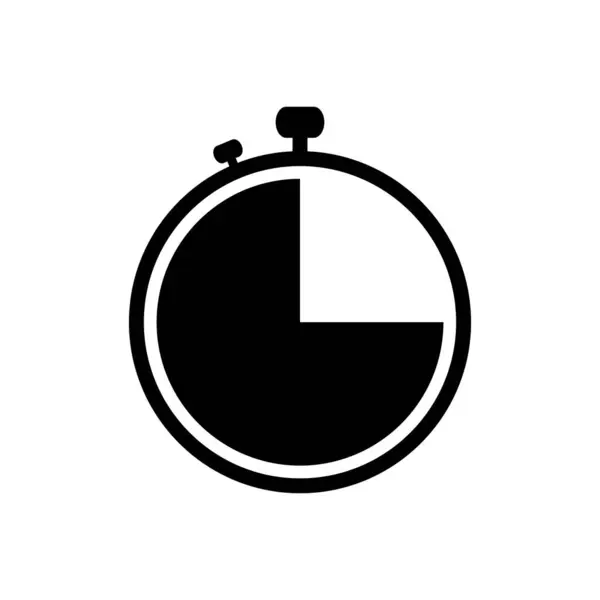 Icona Del Cronometro Isolato Sfondo Bianco Disegno Vettoriale Illustrazione — Vettoriale Stock