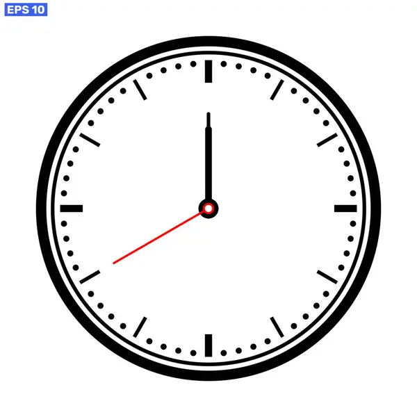 Horloge Icône Temps Symbole Isolé Sur Fond Blanc Design — Image vectorielle