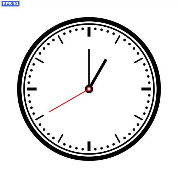 Orologio Simbolo Icona Del Tempo Isolato Disegno Sfondo Bianco — Vettoriale Stock