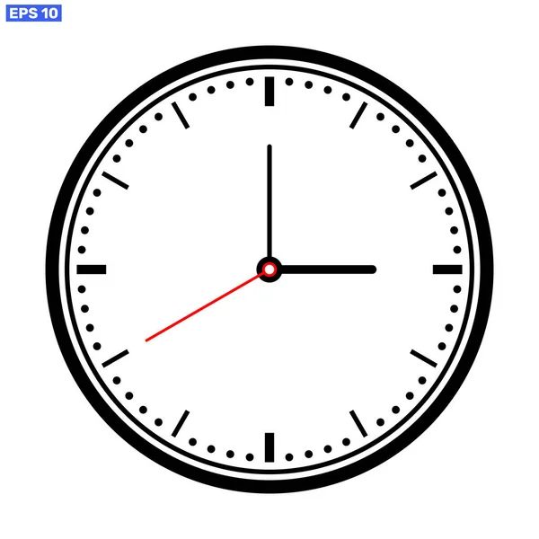 Horloge Icône Temps Symbole Isolé Sur Fond Blanc Design — Image vectorielle