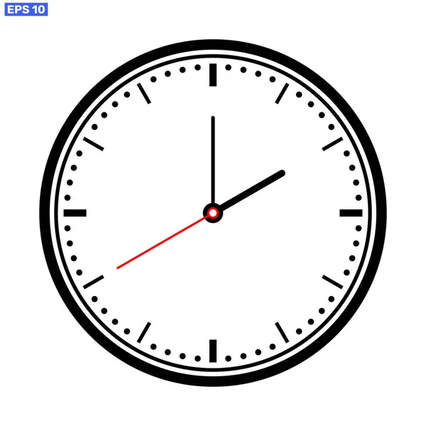 Simbol Ikon Jam Waktu Diisolasi Pada Desain Latar Belakang Putih - Stok Vektor