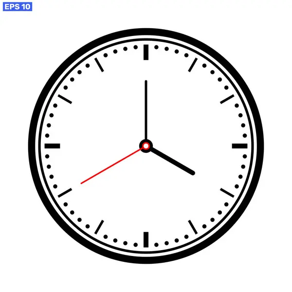 Klocka Tid Ikon Symbol Isolerad Vit Bakgrund Design — Stock vektor