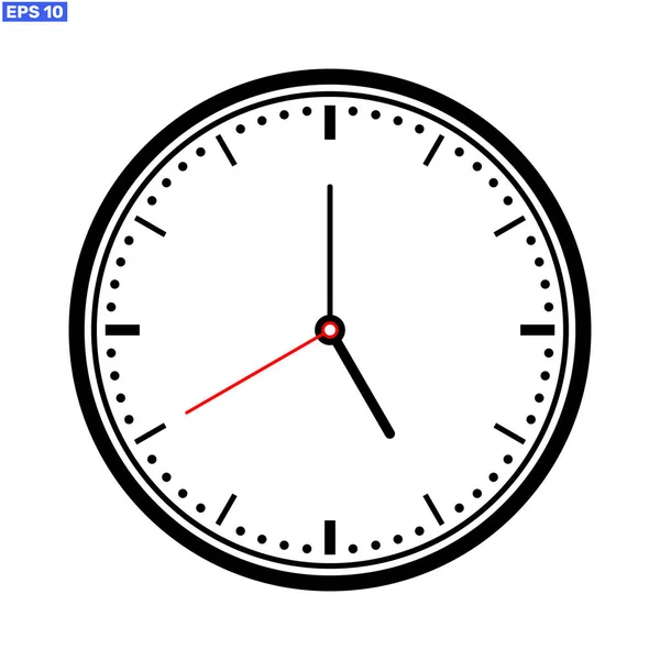 Klocka Tid Ikon Symbol Isolerad Vit Bakgrund Design — Stock vektor