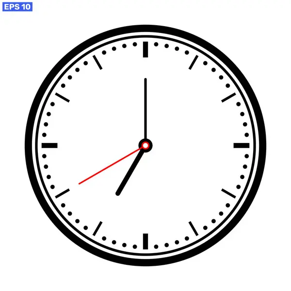 Orologio Simbolo Icona Del Tempo Isolato Disegno Sfondo Bianco — Vettoriale Stock