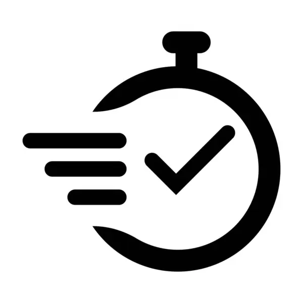 时间和时钟图标矢量插图设计模板 — 图库矢量图片