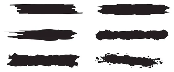Brash Stroke Diseño Color Negro Ilustración Pintada — Vector de stock