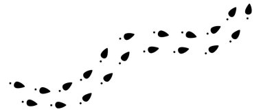 İnsan Ayakkabısı İzi Simgesi Beyaz Arkaplan Tasarımı.