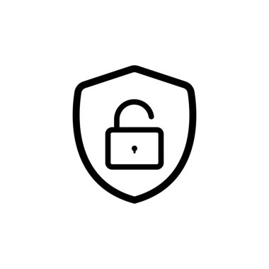 Güvenlik kalkanı simgeleri, güvenlik kalkanları vektör illüstrasyon tasarımı.