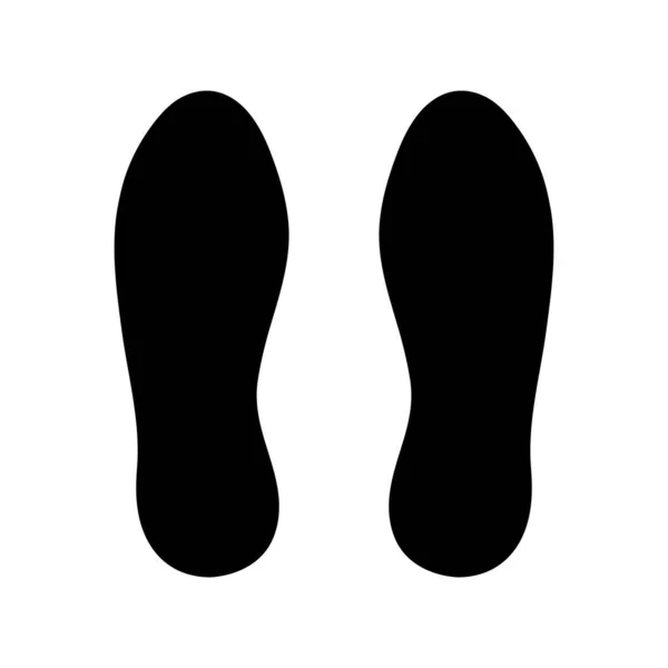 Human Shoe Fußabdrücke Symbol Weißer Hintergrund Design — Stockvektor