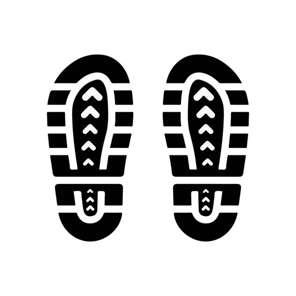 Відбитки Людського Взуття Піктограма Білого Фону — стоковий вектор
