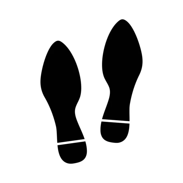 Human Shoe Fußabdrücke Symbol Weißer Hintergrund Design — Stockvektor