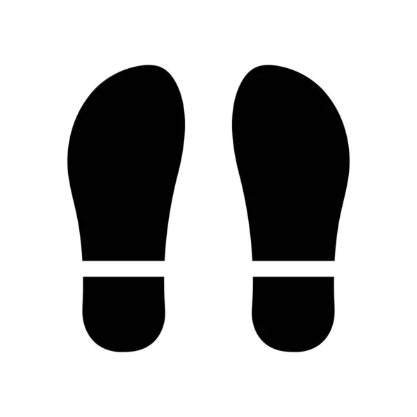 Human Shoe Footprints Icon White Background Design — Stock Vector