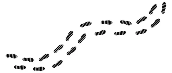 Jejak Sepatu Manusia Ikon Desain Latar Belakang Putih - Stok Vektor