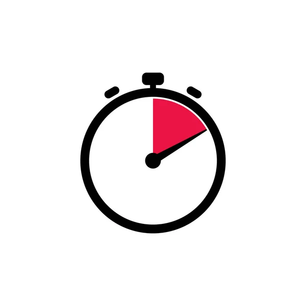 10分钟模拟时钟图标白色背景 — 图库矢量图片