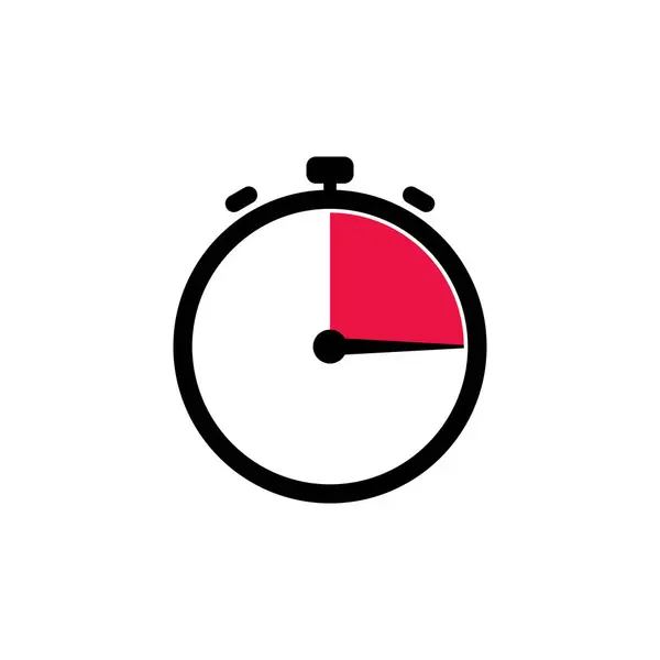Хвилини Аналоговий Годинник Іконка Білий Фон — стоковий вектор