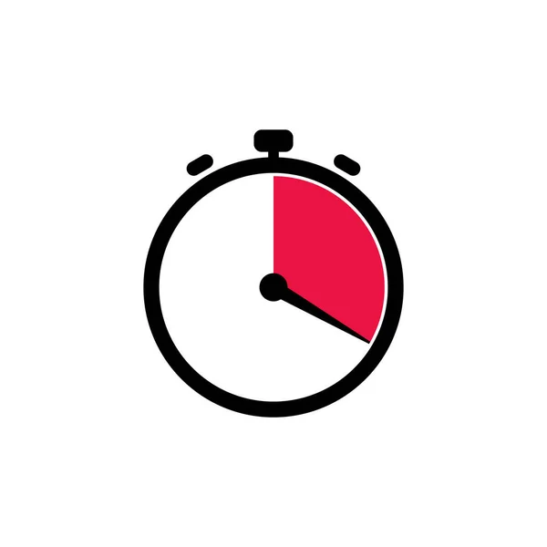 Хвилин Аналоговий Годинник Іконка Білий Фон — стоковий вектор