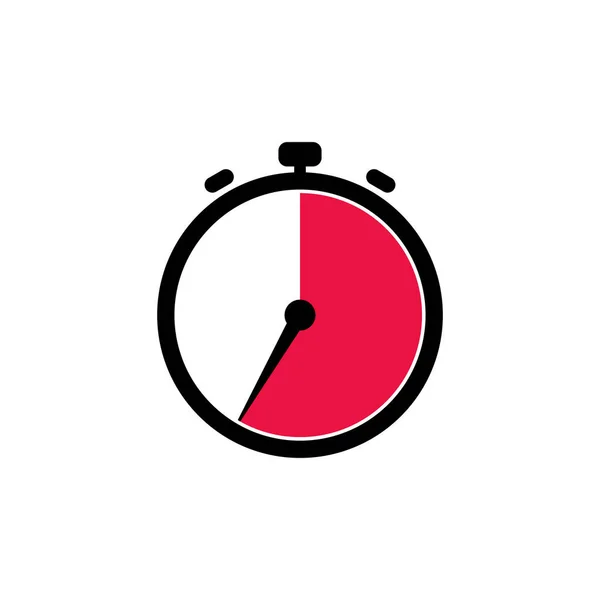 35分钟模拟时钟图标白色背景 — 图库矢量图片