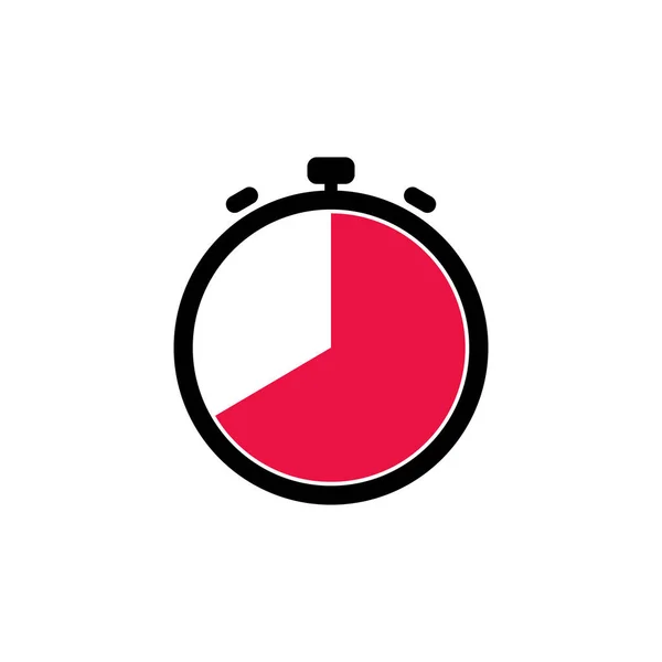 40分钟模拟时钟图标白色背景 — 图库矢量图片