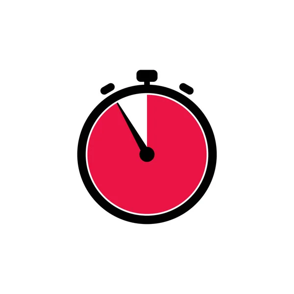 55分钟模拟时钟图标白色背景 — 图库矢量图片