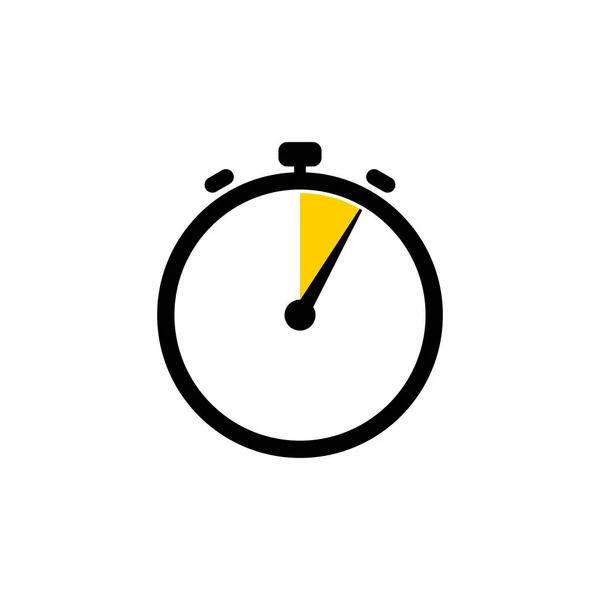 Λεπτά Αναλογικό Ρολόι Εικονίδιο Λευκό Φόντο — Διανυσματικό Αρχείο