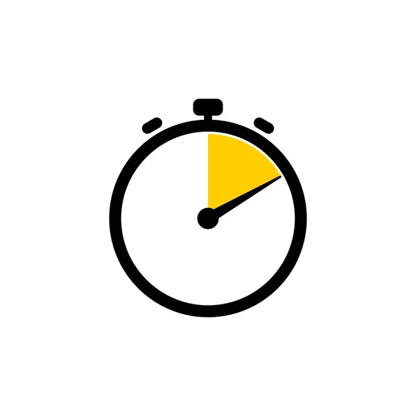 Reloj Analógico Minutos Icono Fondo Blanco — Archivo Imágenes Vectoriales