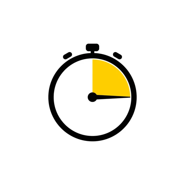 Minutes Analog Clock Icon White Background — Stock Vector
