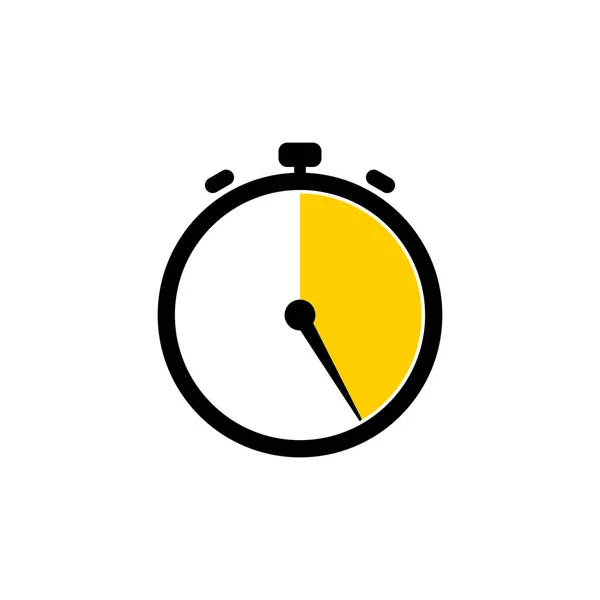 25分钟模拟时钟图标白色背景 — 图库矢量图片