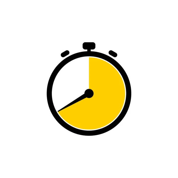 Minute Analogic Clock Icon Fundal Alb — Vector de stoc