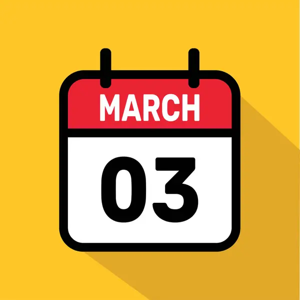 Vector Calendar March Illustration Background Design — Stock Vector
