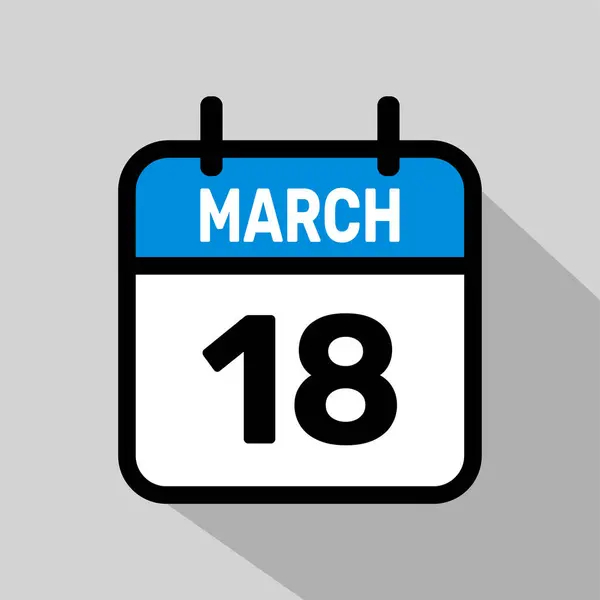 Calendário Vetorial Março Ilustração Design Fundo Vetores De Stock Royalty-Free