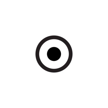 Gri arkaplanda izole edilmiş modayı gösteren göz simgesi.