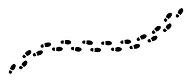 İnsan Ayakkabısı İzi Simgesi Beyaz Arkaplan Tasarımı.