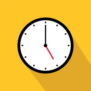 Beyaz arkaplan tasarımında izole edilmiş saat zaman simgesi 05 simgesi.