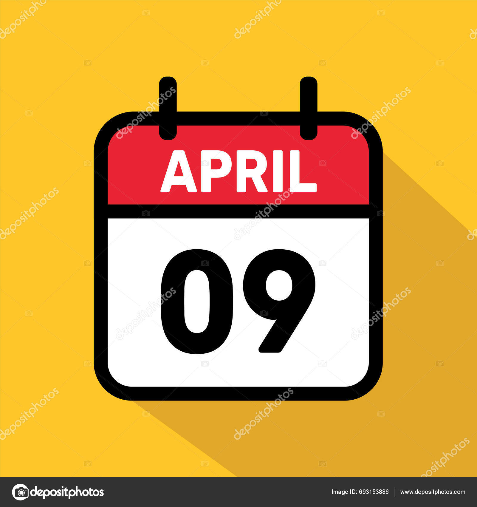 Calendar April Vector Illustration Background Design Stock Vector by ...