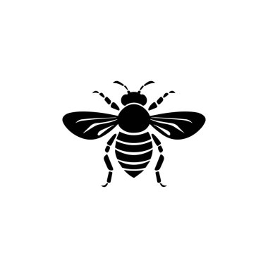 Bal arısı ikonu. Tasarım vektör illüstrasyon şablonu