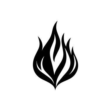 Ateş alevi ikonu vektör tasarımı güç ve enerjinin sembolü. Düz biçim