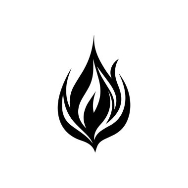 Ateş alevi ikonu vektör tasarımı güç ve enerjinin sembolü. Düz biçim