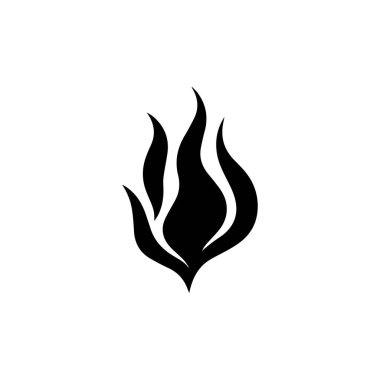 Ateş alevi ikonu vektör tasarımı güç ve enerjinin sembolü. Düz biçim