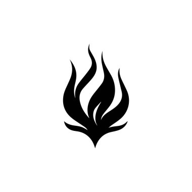 Ateş alevi ikonu vektör tasarımı güç ve enerjinin sembolü. Düz biçim