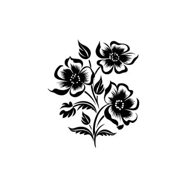 Güzellik Çiçekleri Vektör ikonu tasarımı Şablon çiçek bahçesi süsü.