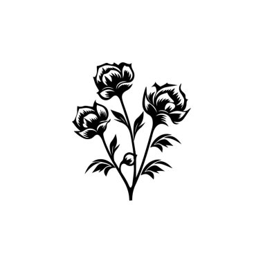 Güzellik Çiçekleri Vektör ikonu tasarımı Şablon çiçek bahçesi süsü.