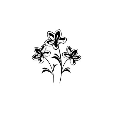 Güzellik Çiçekleri Vektör ikonu tasarımı Şablon çiçek bahçesi süsü.