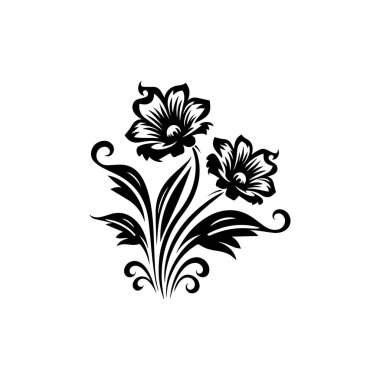 Güzellik Çiçekleri Vektör ikonu tasarımı Şablon çiçek bahçesi süsü.