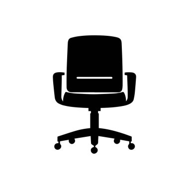 Ofis koltuğu ikonu. Vektör çizimi. Beyaz arkaplanda izole.