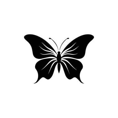 Kelebek ikonu vektör çizimi. şablon tasarımı.